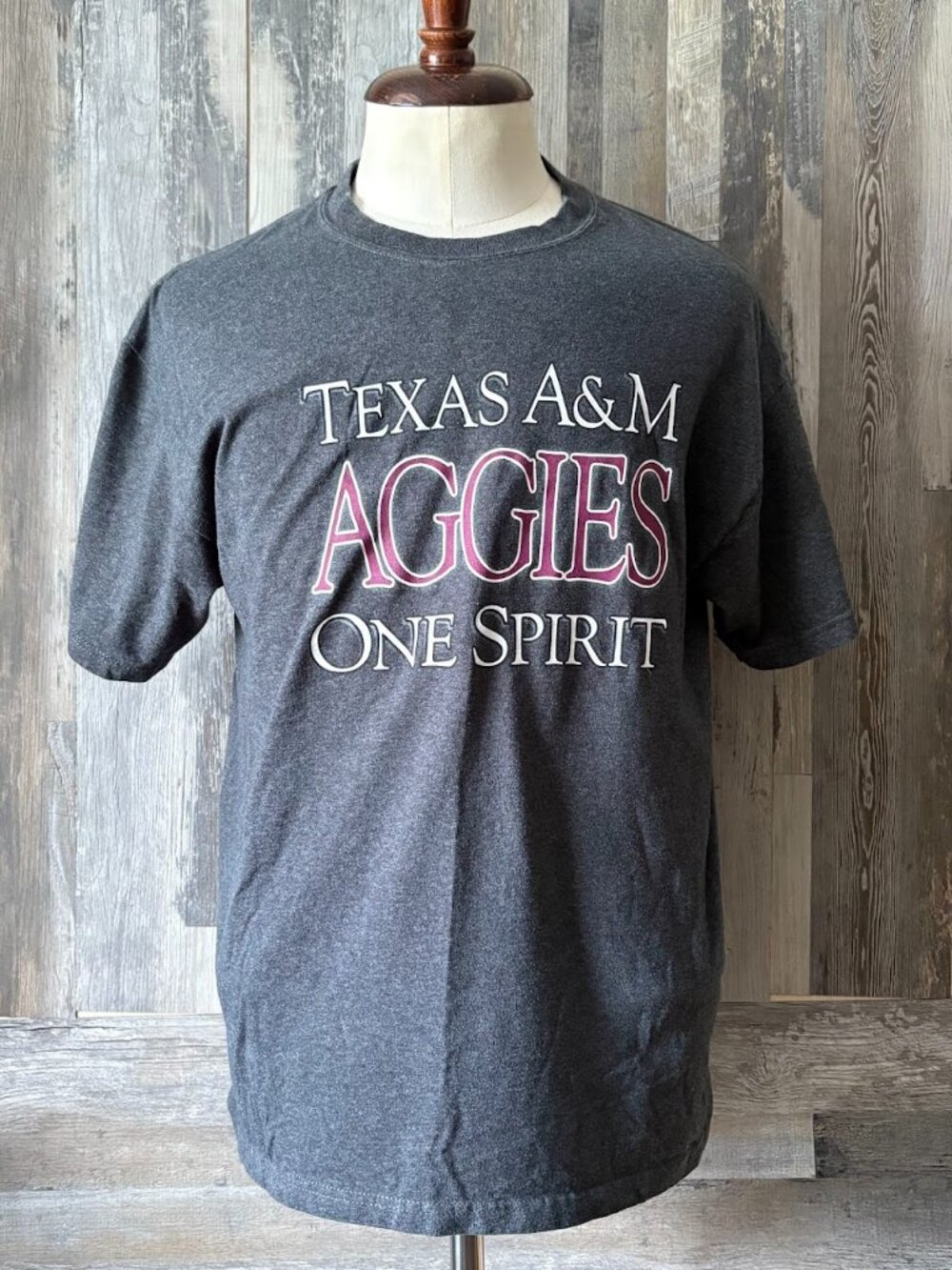 Texas A&M Aggies Proud One Spirit Grey Large Sz T-Shirt